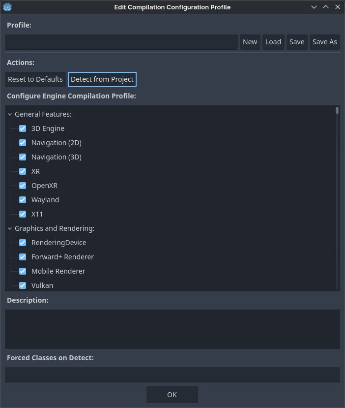 Opening the Engine Compilation Configuration Editor